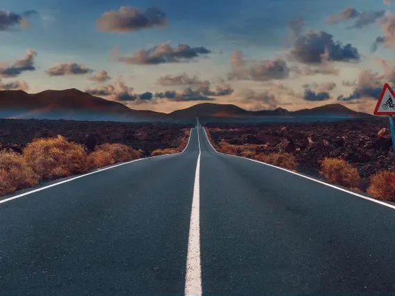 Scenic Landscape with Road Leading into Distance